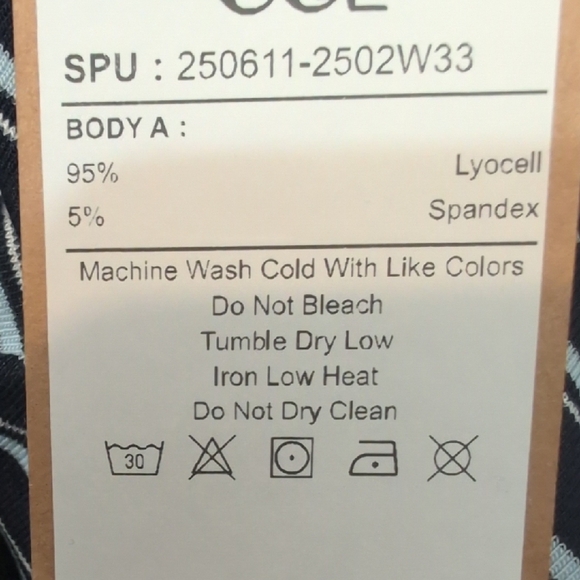 OGL Navy and White Striped A-Line Skirt - Picture 6 of 6